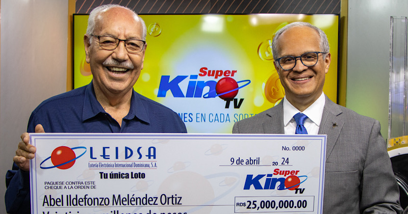 LEIDSA entrega  RD$ 25 millones a Veterinario ganador del Súper Kino Tv