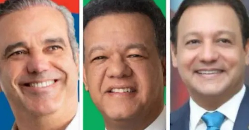 Luis Abinader 45.8%, Leonel Fernández 33.7% , Abel Martínez16.9%, según encuesta