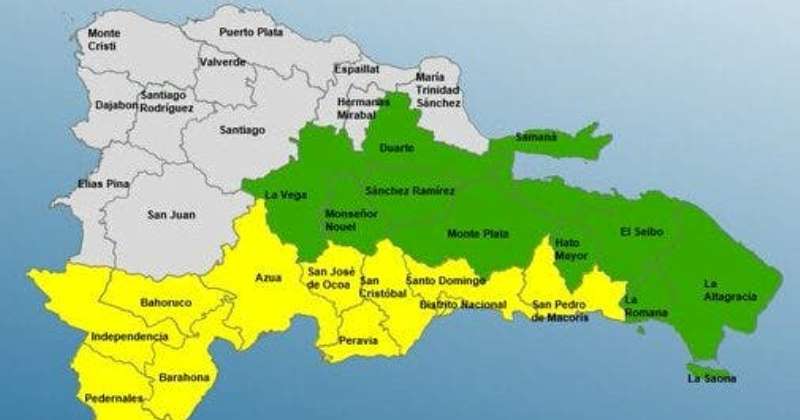 COE aumenta a 21 las provincias en alerta por vaguada
